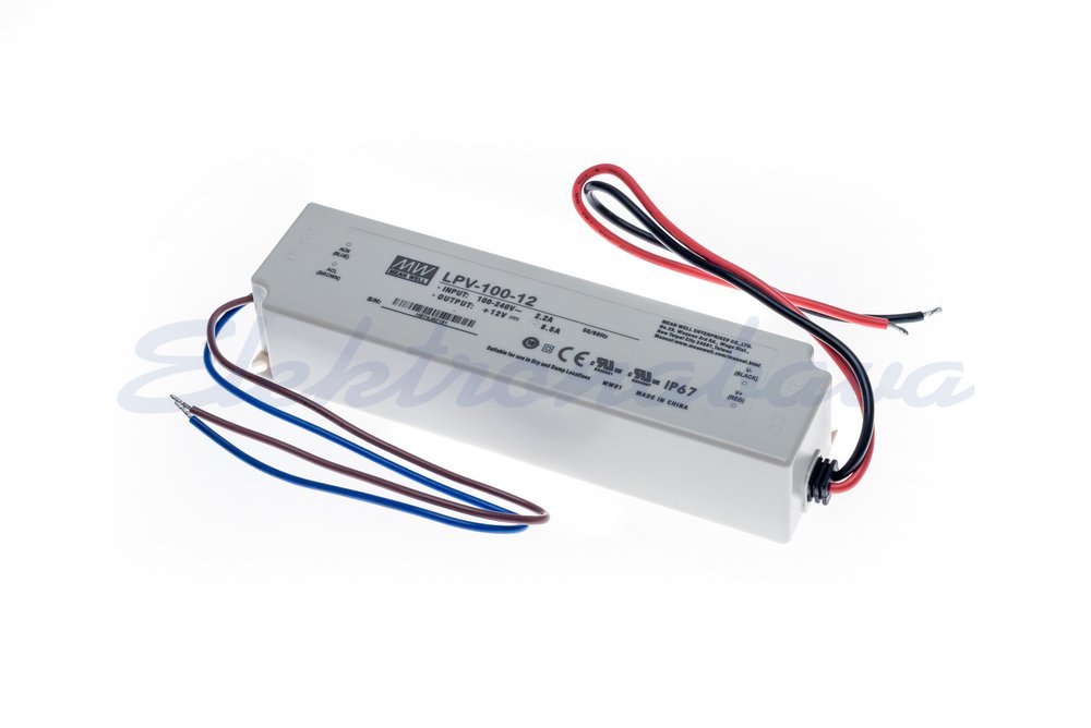 LED napajalnik MEAN WELL 100W 180-305V 12V 0-8,5A IP67