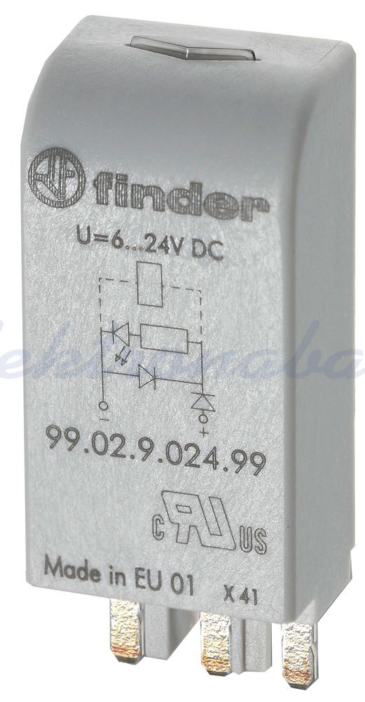 Slika izdelka Rele - zaščita prenapetostna FINDER VARISTOR + LED 6-24V 6-24V